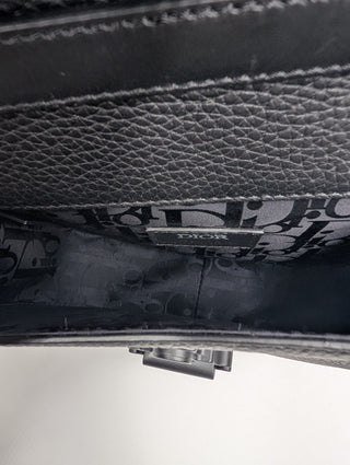 Black Mini Gallop Leather Messenger Bag