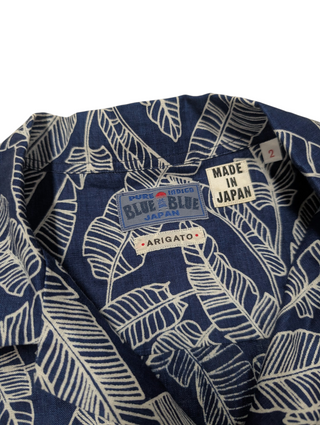 Blue Pattern Linen Shirt