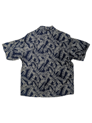 Blue Pattern Linen Shirt