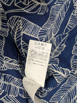 Blue Pattern Linen Shirt