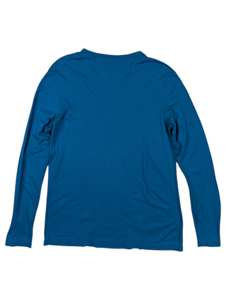 Turquoise V-Neck Long Sleeve Tee