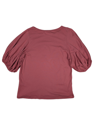 Pink Tee With Puffed Sleeves
