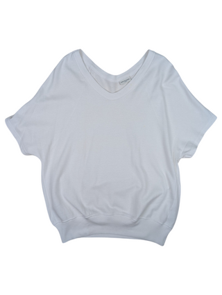 White V-Neck Cotton Top