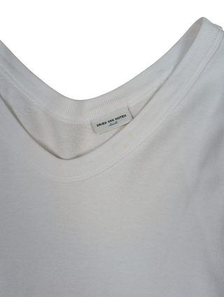 White V-Neck Cotton Top