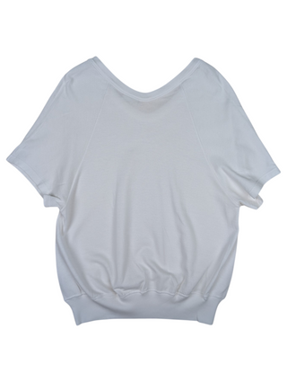 White V-Neck Cotton Top