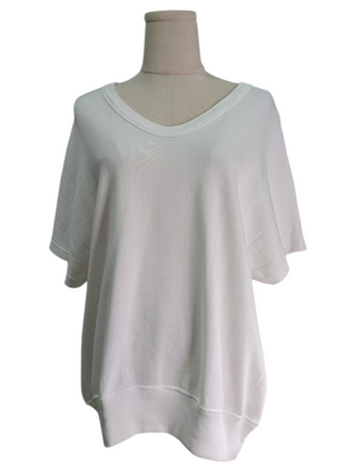 White V-Neck Cotton Top