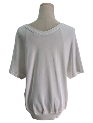 White V-Neck Cotton Top