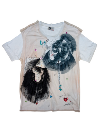 2009 Silk Tee With Flamingo Dancers Print