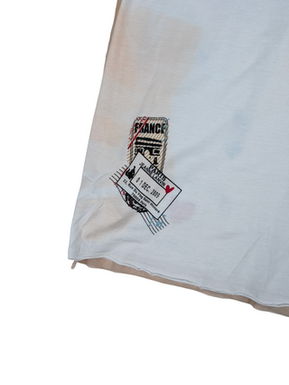 2009 Silk Tee With Flamingo Dancers Print