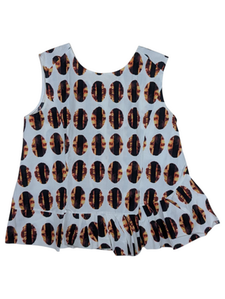Overall Printed Sleeveless A-Line Top