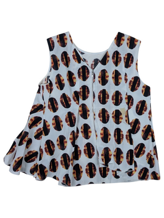 Overall Printed Sleeveless A-Line Top