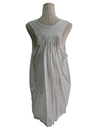 White Cotton Tunic Top With Metallic Ethnic Embellishment