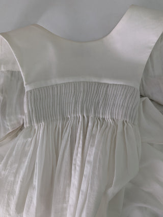 White Cotton Tunic Top With Metallic Ethnic Embellishment