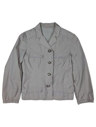 Beige Prada Sport Nylon 4-BUTTON Short Jacket