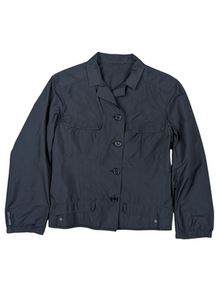 Black Prada Sport Nylon 4-BUTTON Short Jacket