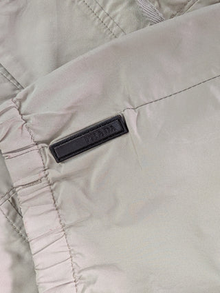 Beige Prada Sport Nylon 4-BUTTON Short Jacket