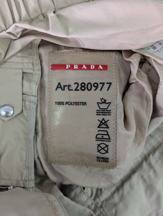Beige Prada Sport Nylon 4-BUTTON Short Jacket