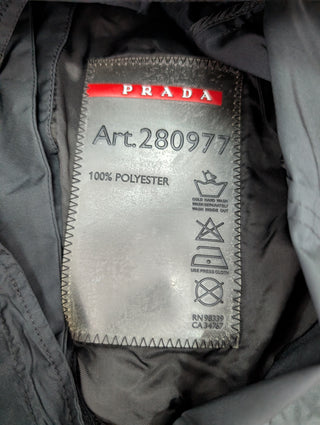 Black Prada Sport Nylon 4-BUTTON Short Jacket