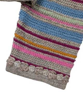 Multi Color Cropped Knit Cardigan