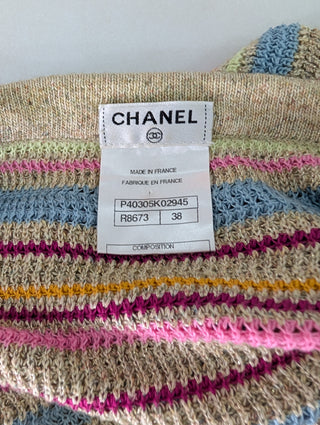 Multi Color Cropped Knit Cardigan