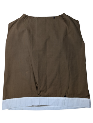 Olive Green Linen Top With Embroidery