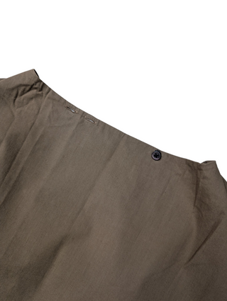 Olive Green Linen Top With Embroidery