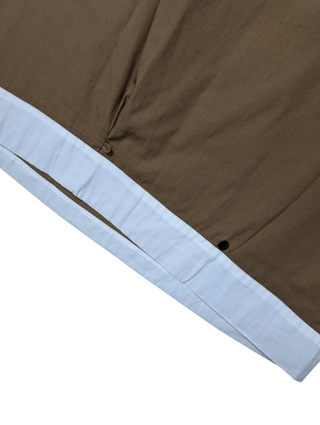 Olive Green Linen Top With Embroidery