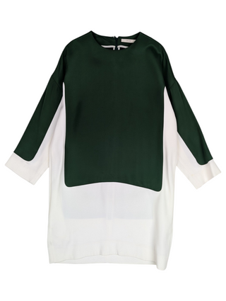 White And Green Dress