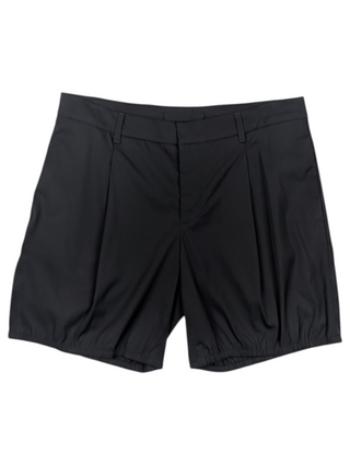Black Shorts With Elastic Ends