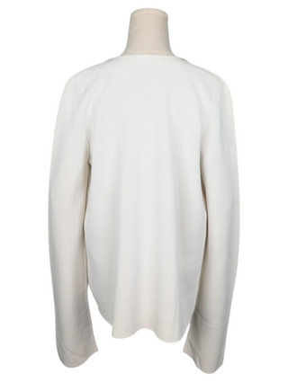 Beige Silk Top With Patch Pocket