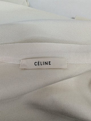 Beige Silk Top With Patch Pocket