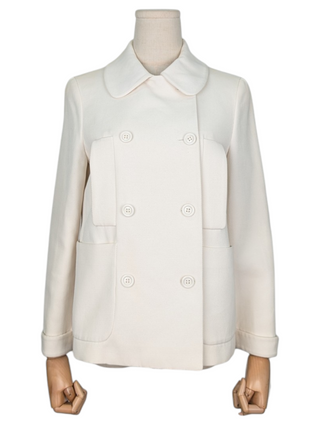 Beige Double Breasted Jacket