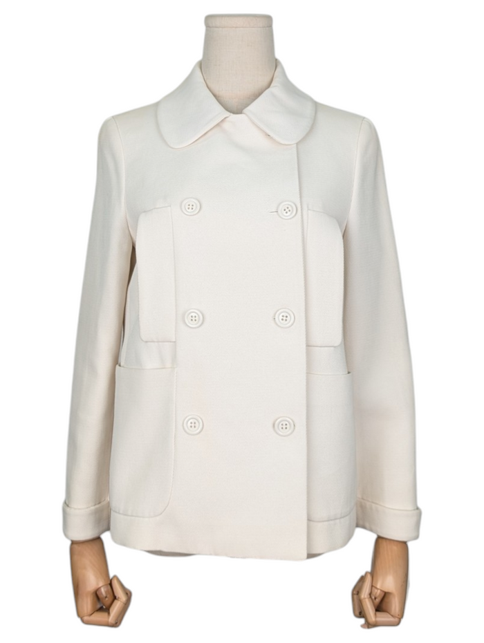 Beige Double Breasted Jacket