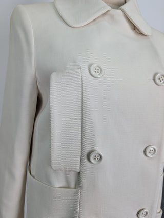Beige Double Breasted Jacket