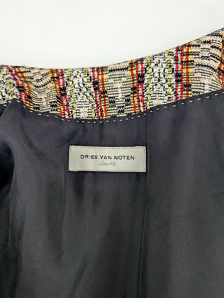Earthtone Brocade Cropped Jacket