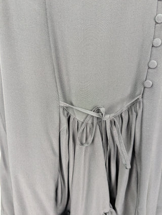 Black Silk Dress With Ruffle Bottom