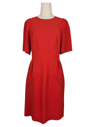 Orange Short Sleeve Dress With Details