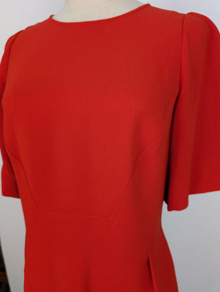 Orange Short Sleeve Dress With Details