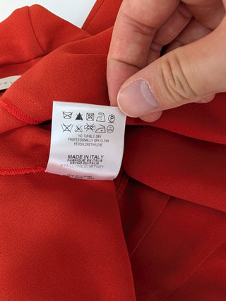 Orange Short Sleeve Dress With Details