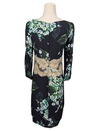 Black Dress With Colorful Floral Pattern