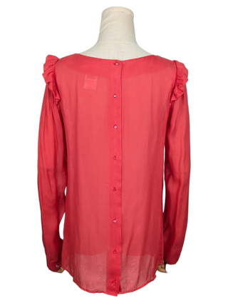 Pink See Through Long Sleeve Top