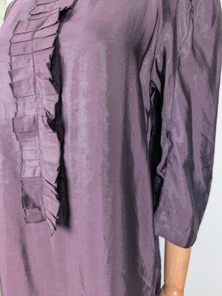 Purple Plum Pruple Ruffled Dress
