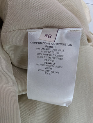 Stella McCartney Beige Medium Sleeve Wool Jumpsuit