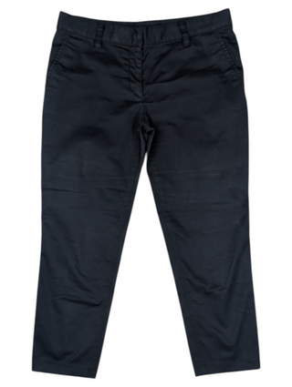 Navy Cotton Capri Pants