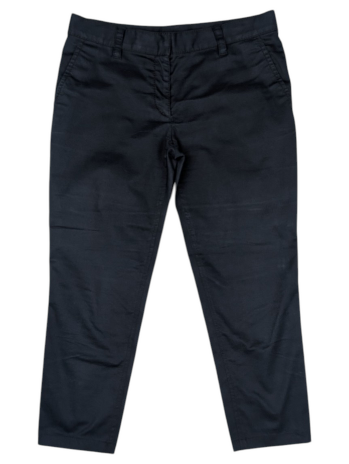 Navy Cotton Capri Pants