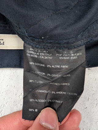 Navy Cotton Capri Pants