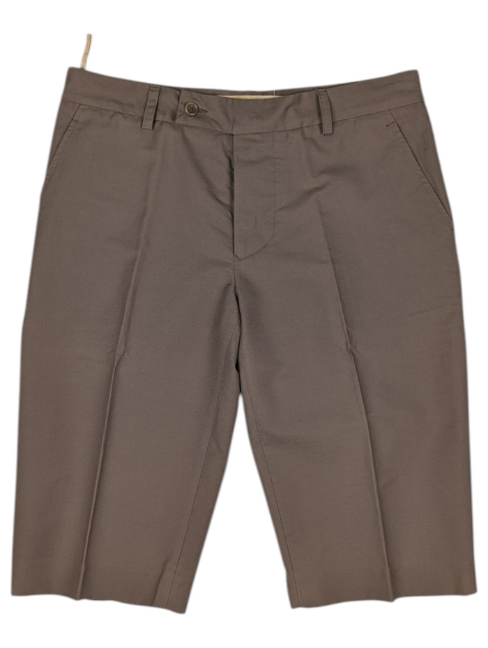 Khaki Cotton Bermuda Shorts