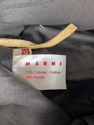 Dark Olive Cotton Pants With Button Up And Hook-Loop Fastener