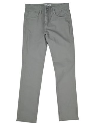 Washed Green Jeans With Stitching Details And Logo Button