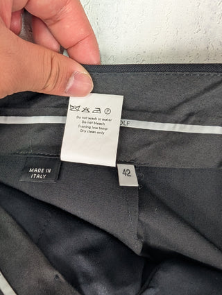 Black Wool Pants With 2 Side Pockets